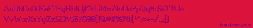 WhiteLineFeverLight3D1.00-Schriftart – Violette Schriften auf rotem Hintergrund
