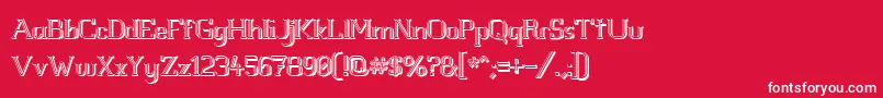 WhiteLineFeverLight3D1.00 Font – White Fonts on Red Background