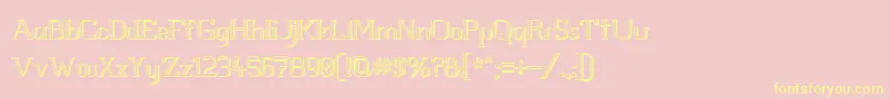 WhiteLineFeverLight3D1.00-Schriftart – Gelbe Schriften auf rosa Hintergrund