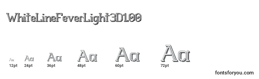 WhiteLineFeverLight3D1.00 Font Sizes