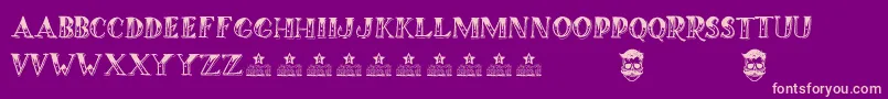 RichTheBarberPersonalUse Font – Pink Fonts on Purple Background