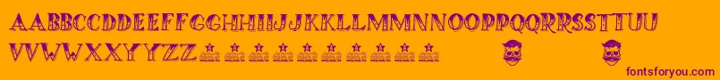 RichTheBarberPersonalUse-Schriftart – Violette Schriften auf orangefarbenem Hintergrund