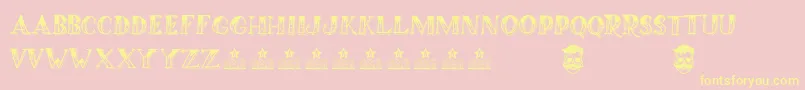 RichTheBarberPersonalUse Font – Yellow Fonts on Pink Background