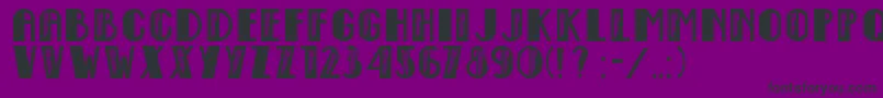 Шрифт EmpireStateDeco – чёрные шрифты на фиолетовом фоне