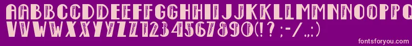 EmpireStateDeco Font – Pink Fonts on Purple Background