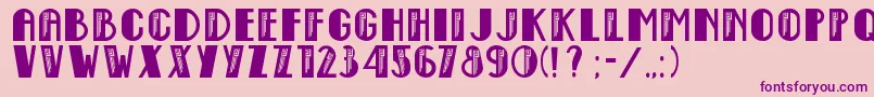 EmpireStateDeco Font – Purple Fonts on Pink Background