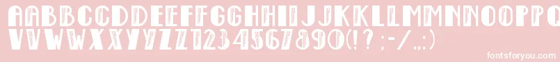 EmpireStateDeco Font – White Fonts on Pink Background