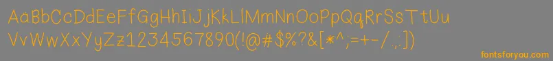 EkasHandwriting-Schriftart – Orangefarbene Schriften auf grauem Hintergrund