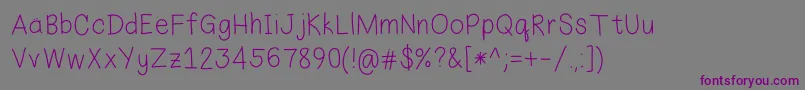 EkasHandwriting Font – Purple Fonts on Gray Background