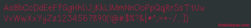 EkasHandwriting Font – Red Fonts on Black Background