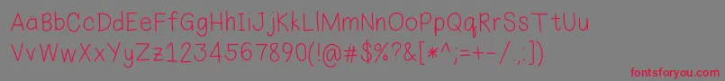 EkasHandwriting Font – Red Fonts on Gray Background