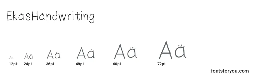 EkasHandwriting Font Sizes