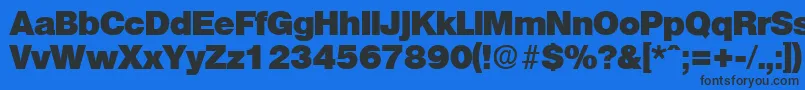 OlympiaHeavy Font – Black Fonts on Blue Background