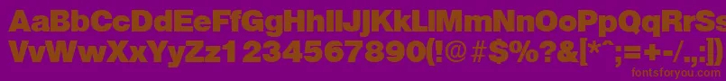 OlympiaHeavy Font – Brown Fonts on Purple Background