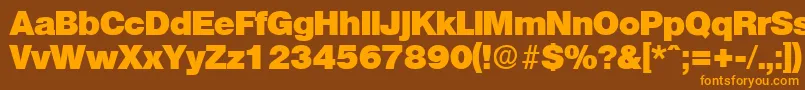 OlympiaHeavy Font – Orange Fonts on Brown Background