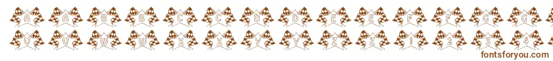 Czcionka 101B10Jr – brązowe czcionki na białym tle