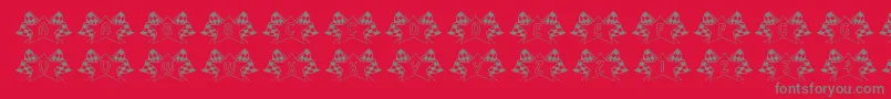 101B10Jr Font – Gray Fonts on Red Background