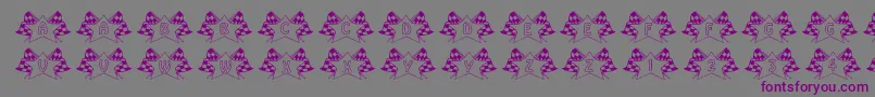 101B10Jr-fontti – violetit fontit harmaalla taustalla