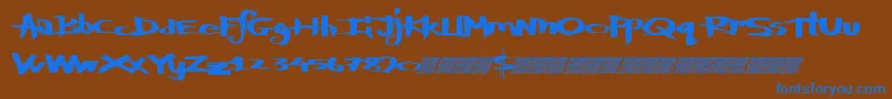 Defylogic Font – Blue Fonts on Brown Background