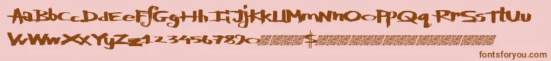 Defylogic Font – Brown Fonts on Pink Background