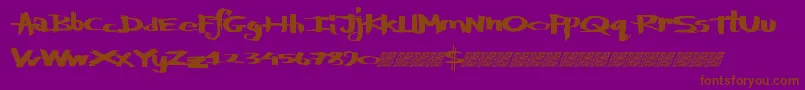 Defylogic-fontti – ruskeat fontit violetilla taustalla