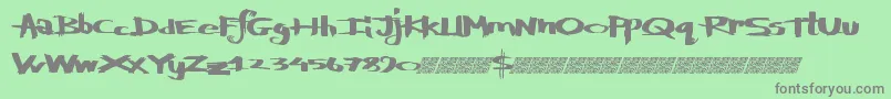 Defylogic Font – Gray Fonts on Green Background