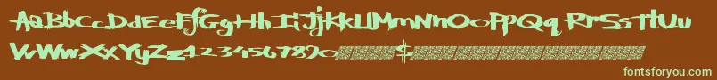 Defylogic-fontti – vihreät fontit ruskealla taustalla