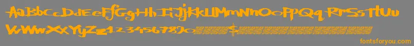 Defylogic Font – Orange Fonts on Gray Background