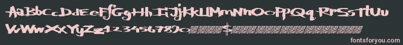 Defylogic Font – Pink Fonts on Black Background
