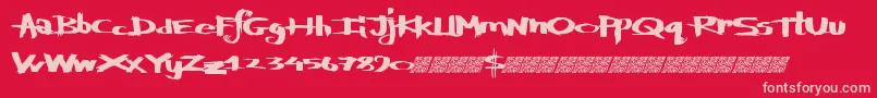 Defylogic Font – Pink Fonts on Red Background