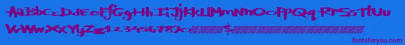Defylogic Font – Purple Fonts on Blue Background