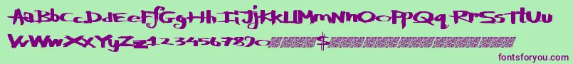 Defylogic Font – Purple Fonts on Green Background