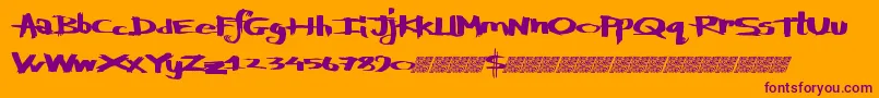 Defylogic Font – Purple Fonts on Orange Background