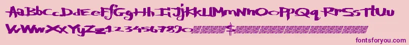 Defylogic Font – Purple Fonts on Pink Background