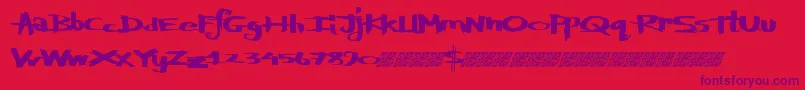 Defylogic Font – Purple Fonts on Red Background