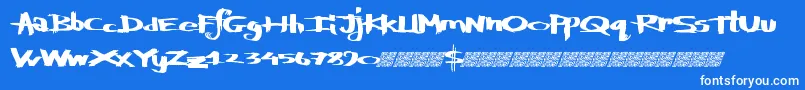 Defylogic Font – White Fonts on Blue Background