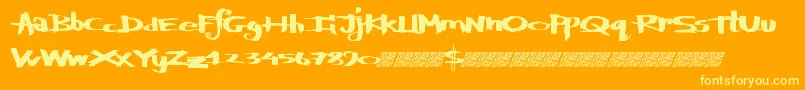 Defylogic Font – Yellow Fonts on Orange Background