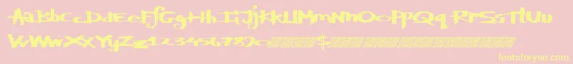 Defylogic Font – Yellow Fonts on Pink Background