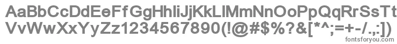 Unmacb-fontti – harmaat kirjasimet valkoisella taustalla