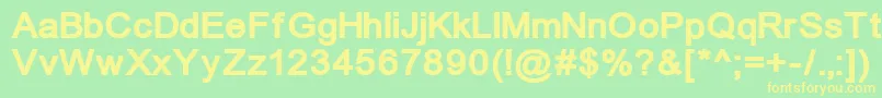 More about Unmacb Font Unmacb Font – Yellow Fonts on Green Background