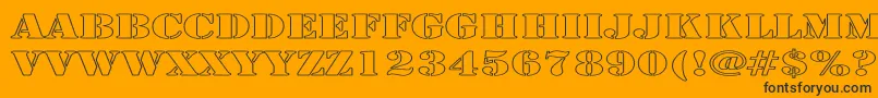 ArmyHollowExpanded Font – Black Fonts on Orange Background