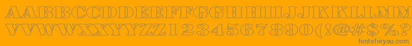 ArmyHollowExpanded Font – Gray Fonts on Orange Background