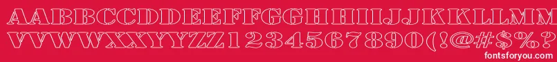 ArmyHollowExpanded Font – White Fonts on Red Background