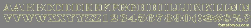 ArmyHollowExpanded Font – Yellow Fonts on Gray Background