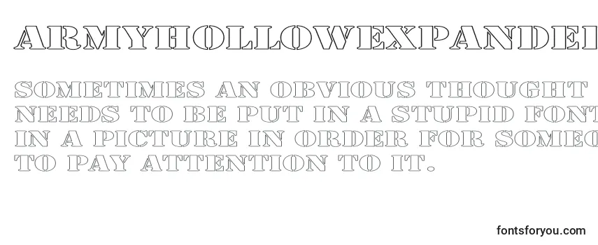 ArmyHollowExpanded Font