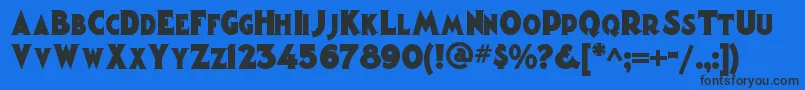 Magiclanternnf Font – Black Fonts on Blue Background