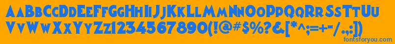 Magiclanternnf Font – Blue Fonts on Orange Background