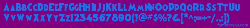 Magiclanternnf Font – Blue Fonts on Purple Background