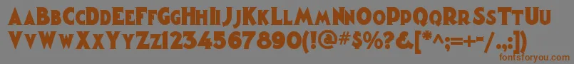 Magiclanternnf Font – Brown Fonts on Gray Background