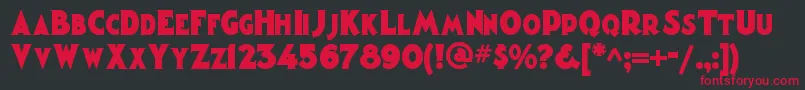 Magiclanternnf Font – Red Fonts on Black Background